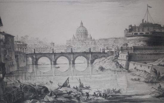 GIOVANNI B. PIRANESI Veduta del Ponte e Castello Sant''Angelo.